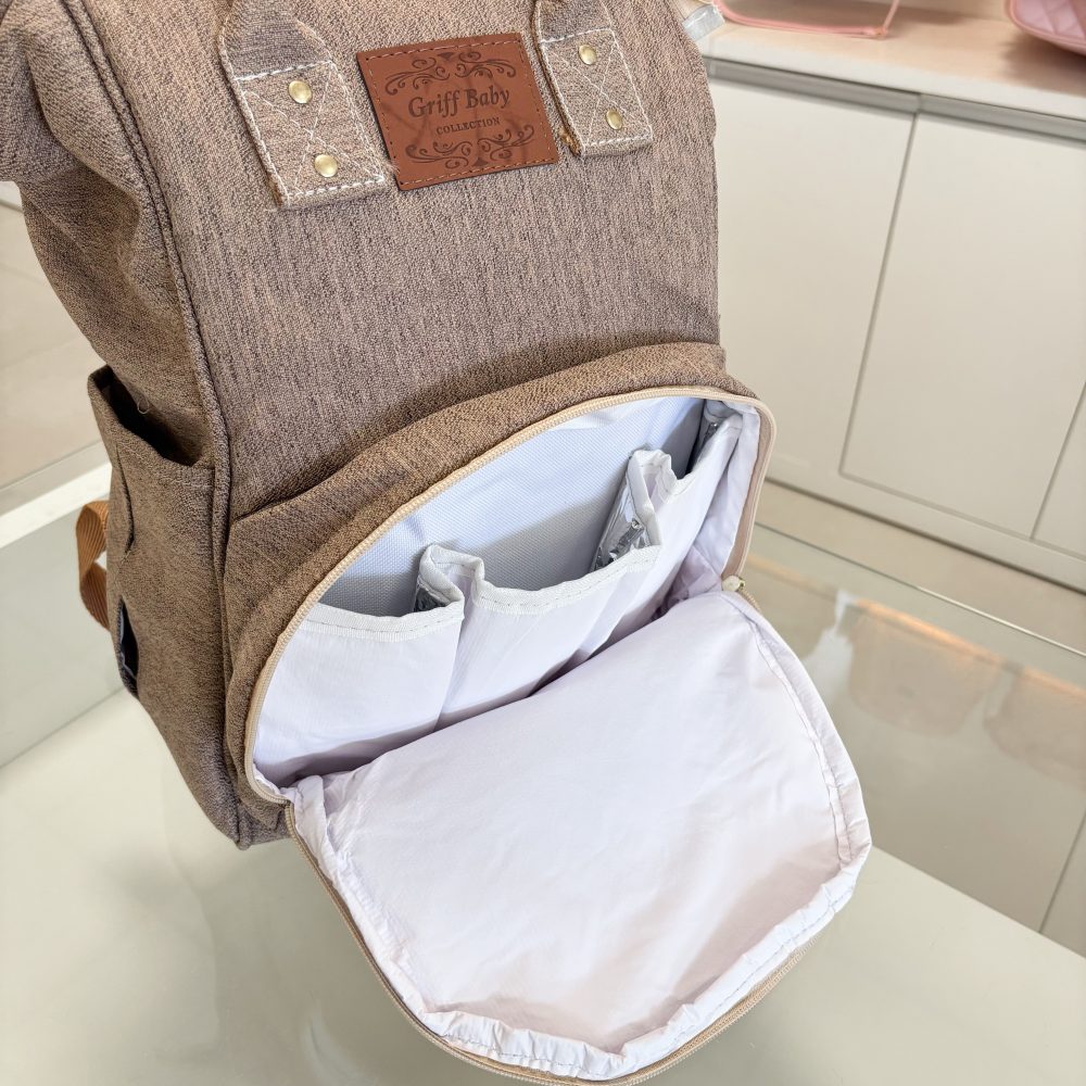 Mochila Maternidade Funcional Bege