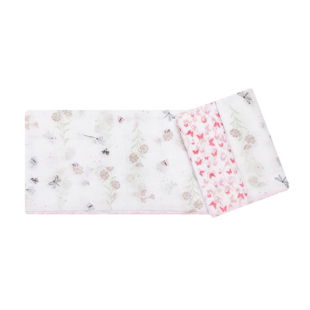 Fralda de Boca Bebê Estampado 32cmx32cm - Floral