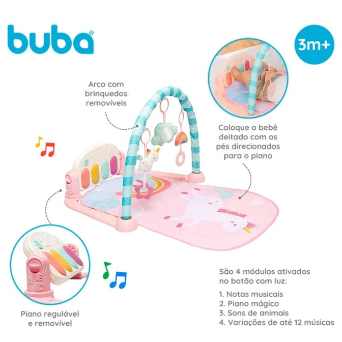 Tapete De Atividades Com Piano Unicórnio - Buba